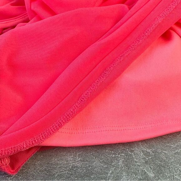 Guess Halter Ruched Hot Pink Barbie V Neck Dress Sz M - Picture 8 of 9